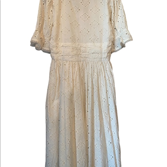 House of Harlow 1960 Boho Ivory Eyelet Peasant Dress - Picture 5 of 15
